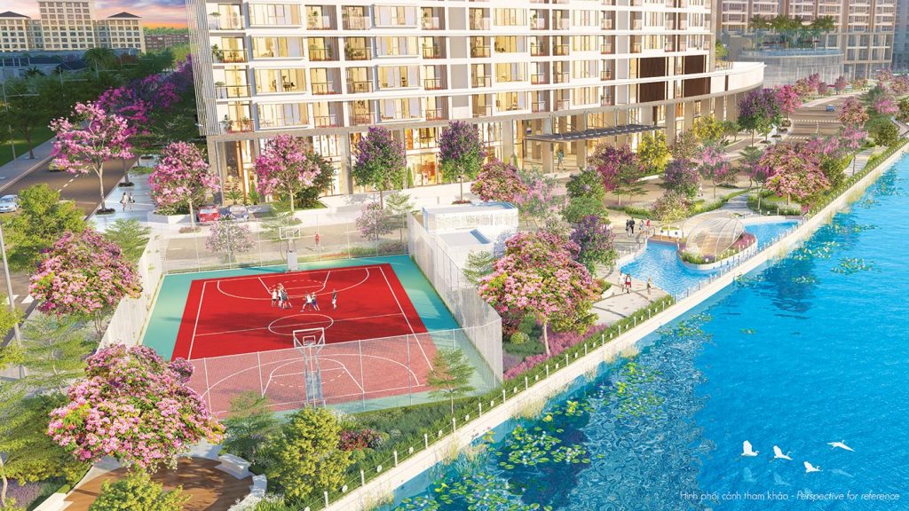 Cây xanh, mặt nước và các không gian cộng đồng được chủ đầu tư ưu tiên đưa vào dự án nhiều nhất có thể để tạo “khoảng thở” lý tưởng