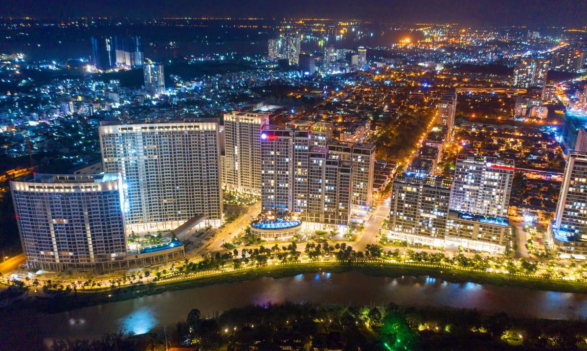 Toàn cảnh Midtown The Peak về đêm