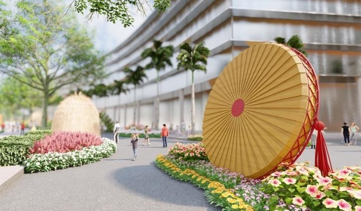 Tiểu cảnh nón quai thao Bắc bộ