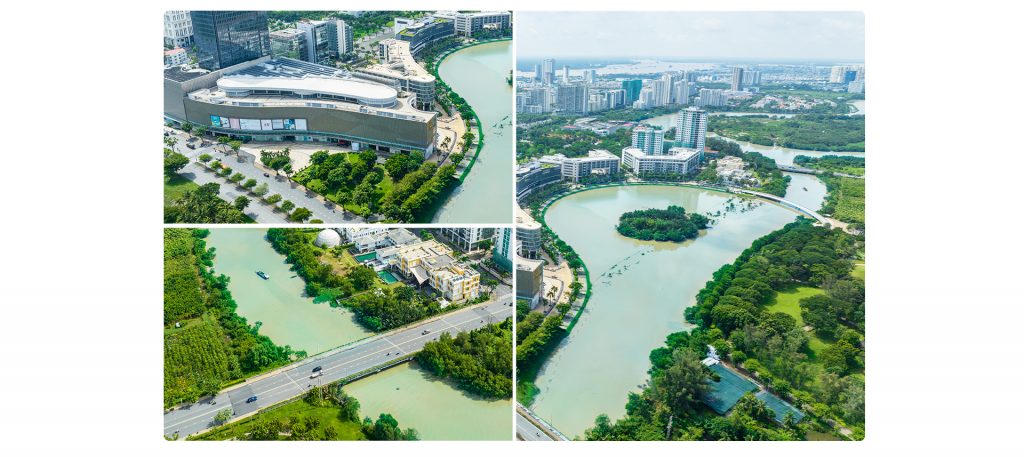 Khu Hồ Bán Nguyệt đóng vai trò là “trái tim cộng đồng” tại khu đô thị Phú Mỹ Hưng